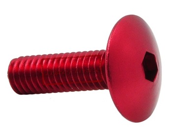 5 болтов для алюминиевого обтекателя M6 x 20 мм, КРАСНЫЕ