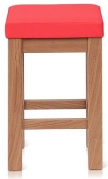 Taboret OAK P miękki drewniany stołek dębowy