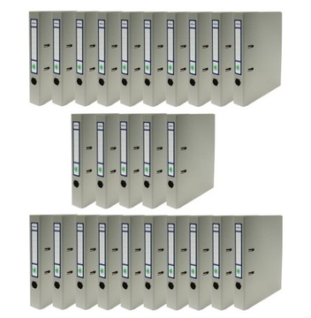 Segregator dźwigniowy A4 EKOBOX 50mm SZARY 25szt.