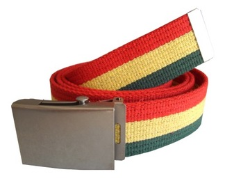 PASEK PARCIANY BAWEŁNA reggae 4CM DŁUGOŚĆ 100 cm