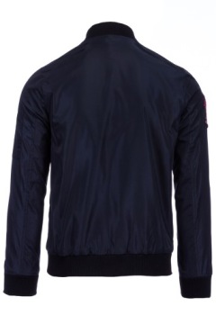 МУЖСКАЯ ВЕТРОВКА КУРТКА-БОМБЕР С НАШИВКАМИ СИНЯЯ M