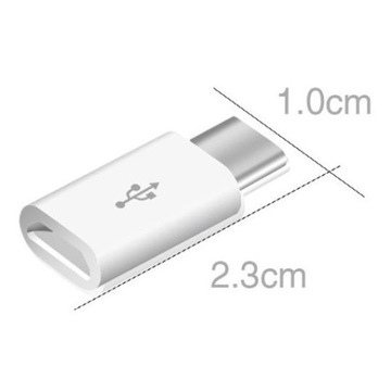 Переходник Micro USB на USB Type-C, белый