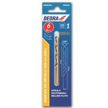 DEDRA WK03265 Wiertło kobalt. do metalu 3,2x65 mm
