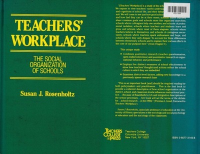 TEACHER'S WORKPLACE - Susan Rosenholtz