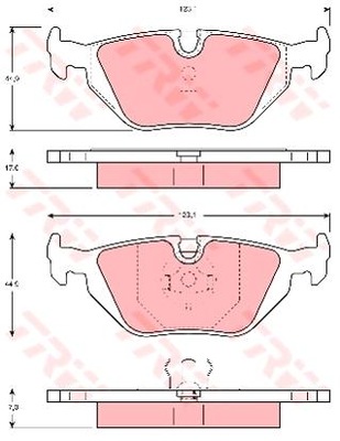 PADS HAM REAR BMW 3(E36) 5(E34) Z3(E36) TRW - milautoparts-fr.ukrlive.com