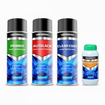 COMPLET LAKIEROW AVEC ODTLUSZCZACZEM FARBYAEROZOLE 1450 ML 4 ÉLÉMENTS - milautoparts-fr.ukrlive.com