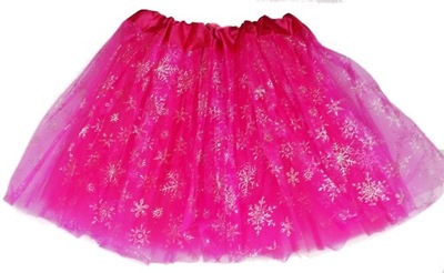 Spódnica tiulowa TUTU różowa strój śnieżynki R110