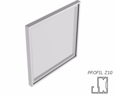 Front ramka aluminiowa Z10 alu ze szkłem