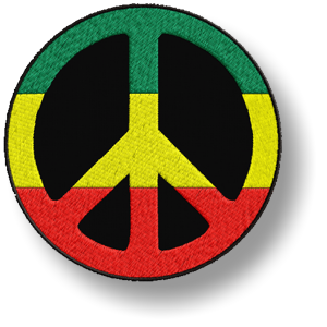 Pacyfka Reggae Naszywka termo haftowana 70mm