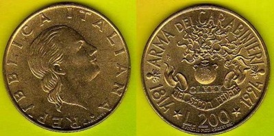 WŁOCHY 200 Lira 1994 r.