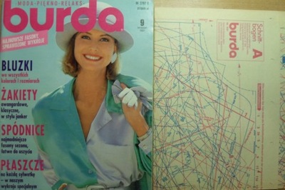 BURDA wrzesień 9 / 1991 + WYKROJE MODA STROJE KRÓJ