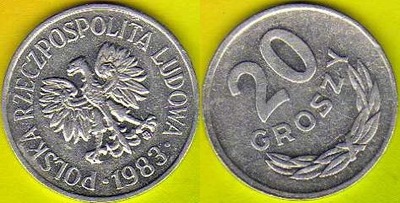 POLSKA 20 groszy 1983 r.