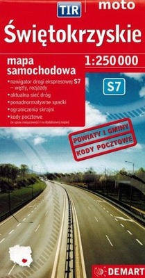 ŚWIĘTOKRZYSKIE MAPA SAMOCHODOWA TIR DEMART