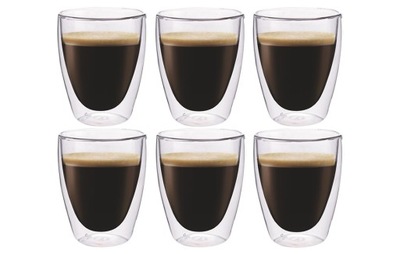 Double-layer Kávu, poháre, káva Hrniec s dvojitým steny 6pcs