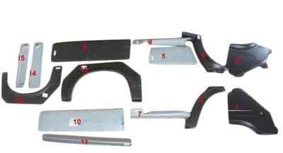 AILE SEUIL TROUSSE DE RÉPARATION REVÊTEMENT TRANSIT 95- KIT - milautoparts-fr.ukrlive.com