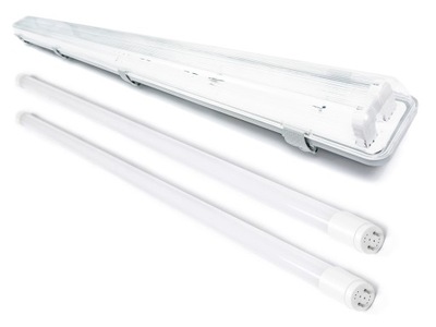 1x OPRAWA HERMETYCZNA 120+ 2x ŚWIETLÓWKA LED BLACHA 3000K
