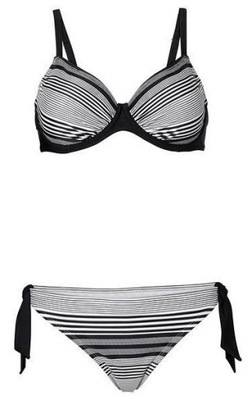 Bikini strój kąpielowy na fiszbinach paski 38 75B