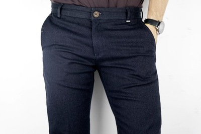 NOEXSS spodnie męskie GRANATOWE size 30/34 slim