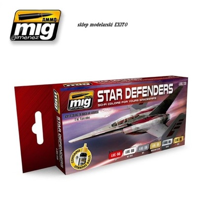 Ammo Mig 7130 Star Defenders Sci-Fi Colors - Acrylic Paint Set (6x17ml)
