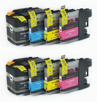 8x TUSZ BROTHER LC529BK LC525CMY XL DCP-J100 J105