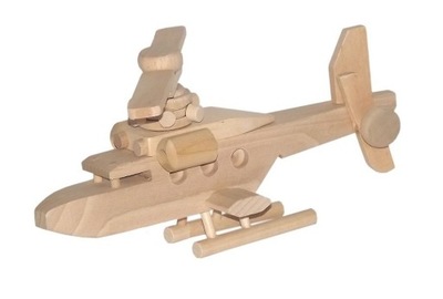 Drewniany Helikopter śmigłowiec zabawka