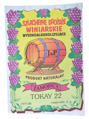 Drożdże DO WINA domowego ZAMOJSCY TOKAY 22 tokaj