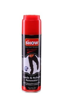 SHOW Farba pasta spray czarna do zamszu nubuku butów 250ml kolor czarny