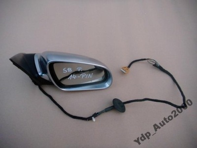 Audi s8 d3 зеркало наружное правое хром 14-pin фото №1