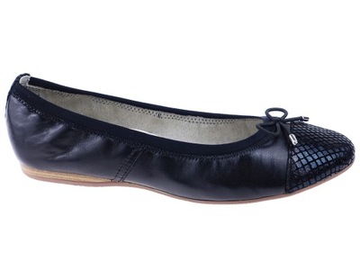 Tamaris buty balerinki 22129 czarne łuska 38