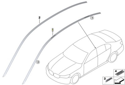 COUVE-JOINT PLANCHE DE TOIT GAUCHE BMW 7 G11 G12 7410311 - milautoparts-fr.ukrlive.com