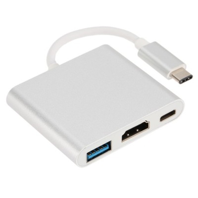 Adapter USB 3.1 typ C do HDMI 4K + USB 3.0 + USB C