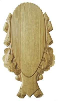 Rzeźbiona deska pod poroże jelenia- DĄB 53x23cm(j)