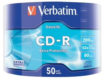 Płyty VERBATIM CD-R EXTRA PROTECTION 50 szt marker