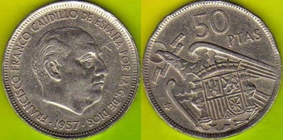 Hiszpania 50 Pesetas 1957 r.(59)