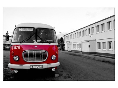 Obraz Ogórek stary kultowy autobus 60x40 Autobus