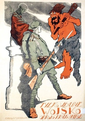 Tylko własne wojsko PLAKAT 1920 Bitwa Warszawska