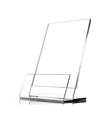 Stojak na Ulotki i Informację 2w1 kieszeń A6 Plexi