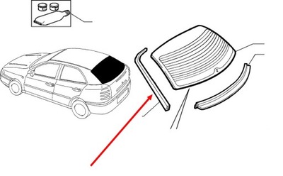 GASKET GLASS REAR FIAT BRAVA 95-1998 LEFT - milautoparts-fr.ukrlive.com