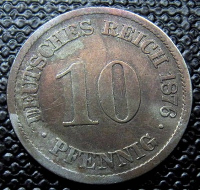 10 PFENNIG 1876 J - RZADKA
