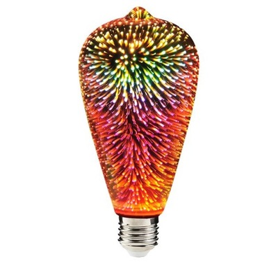 POLUX ŻARÓWKA LED FILAMENT EFEKT 3D ST64 E27 3,5W