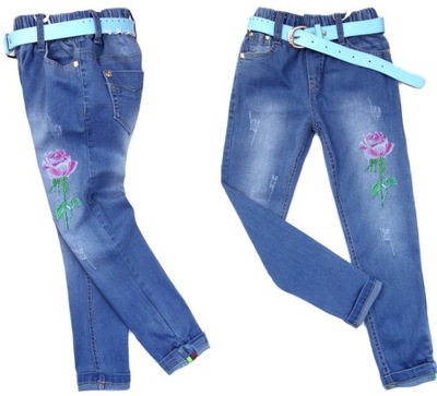 5073 elastyczne SPODNIE jeans *ROSE* 6Y~EKSTRA