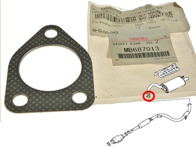 Mitsubishi galant ea 97-03 прокладка труби глушника фото №1