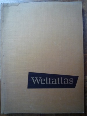 Stary atlas świata WELTATLAS wyd. NRD - 1958 r.