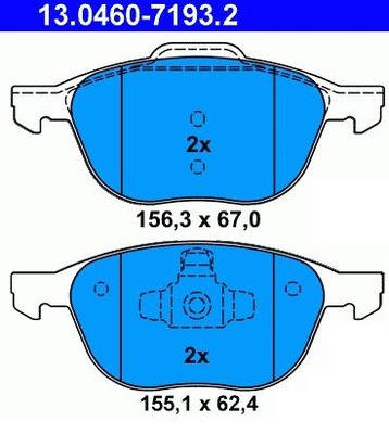 FORD FOCUS II III C-MAX PADS BRAKE ATE FRONT - milautoparts-fr.ukrlive.com