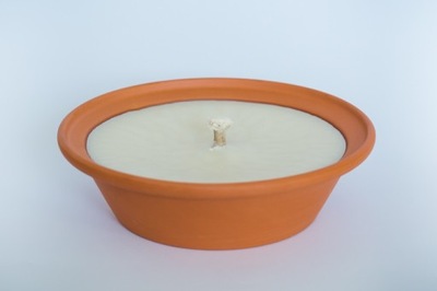 DUŻY ZNICZ ceramiczny OTWARTY gliniak TRADYCYJNY kopciuch 22 cm