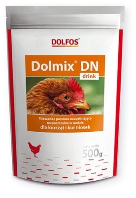 Witaminy do wody dla kur kurczaków Dolfos Dolmix DN drink 500g 0,5 kg