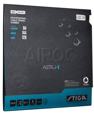 Okładzina STIGA AIROC ASTRO S 2,1 czarna, pingpong