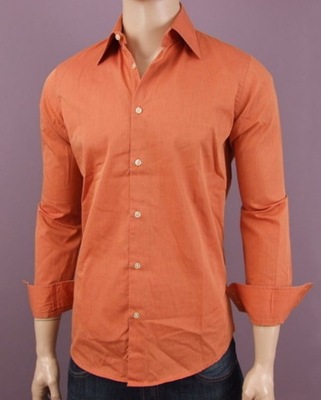 HUGO BOSS BLACK LABEL SHIRT ORANGE r 38