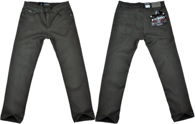 Spodnie męskie jeans Big More 621 oliw. L32 122/47