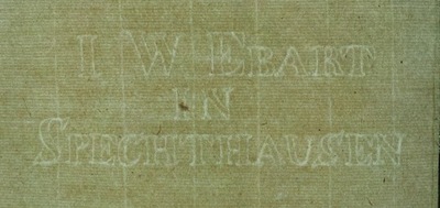 Stary papier czerpany XIX wiek Spechthausen 30